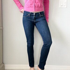 AG Adriano Goldschmied "The Stilt" Cigarette Dark Denim Skinny Jeans